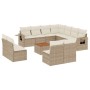 Set de sofás de jardín 12 pzas y cojines ratán sintético marrón by , Garden sets - Ref: Foro24-3256954, Price: 817,74 €, Disc...