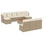 Set de sofás de jardín 11pzas con cojines ratán sintético beige by , Garden sets - Ref: Foro24-3223867, Price: 639,71 €, Disc...