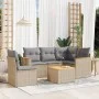 Juego de sofás jardín con cojines 6 pzas ratán sintético beige by , Garden sets - Ref: Foro24-3258384, Price: 393,65 €, Disco...