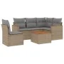 Juego de sofás jardín con cojines 6 pzas ratán sintético beige by , Garden sets - Ref: Foro24-3258384, Price: 393,65 €, Disco...