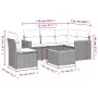 Gartensofa-Set mit 6-teiligen Kissen aus synthetischem Rattan in Beige. von , Gartensets - Ref: Foro24-3258384, Preis: 393,65...