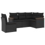 Gartenmöbel-Set, 5-teilig, mit schwarzen Polstern aus synthetischem Rattan. von , Gartensets - Ref: Foro24-3258373, Preis: 36...