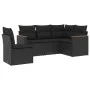 Set de muebles de jardín 5 pzas y cojines ratán sintético negro de , Conjuntos de jardín - Ref: Foro24-3258373, Precio: 354,8...