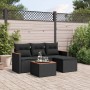 Gartenmöbel-Set, 5-teilig, mit schwarzen Polstern aus synthetischem Rattan. von , Gartensets - Ref: Foro24-3258310, Preis: 32...