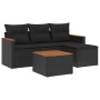 Gartenmöbel-Set, 5-teilig, mit schwarzen Polstern aus synthetischem Rattan. von , Gartensets - Ref: Foro24-3258310, Preis: 32...