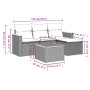 Gartenmöbel-Set, 5-teilig, mit schwarzen Polstern aus synthetischem Rattan. von , Gartensets - Ref: Foro24-3258310, Preis: 32...