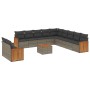 Gartensofagarnitur 12-teilig mit grauen Polstern aus synthetischem Rattan. von , Gartensets - Ref: Foro24-3260219, Preis: 812...