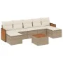 Juego de sofás de jardín con cojines beige 8 pzas ratán PE by , Garden sets - Ref: Foro24-3260322, Price: 505,27 €, Discount: %
