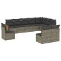 Gartensofa-Set, 10-teilig, mit grauen Polstern aus synthetischem Rattan von , Gartensets - Ref: Foro24-3260156, Preis: 613,86...