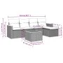 Gartensofa-Set mit 6-teiligen Kissen aus synthetischem Rattan in Beige. von , Gartensets - Ref: Foro24-3258327, Preis: 405,28...