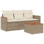 Juego de sofás jardín con cojines 4 pzas ratán sintético beige by , Garden sets - Ref: Foro24-3258166, Price: 270,94 €, Disco...