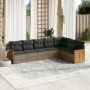 7-teiliges Gartensofa-Set mit grauen PE-Rattan-Kissen. von , Gartensets - Ref: Foro24-3260114, Preis: 449,47 €, Rabatt: %