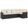 Gartenmöbel-Set, 5-teilig, mit schwarzen Polstern aus synthetischem Rattan. von , Gartensets - Ref: Foro24-3258346, Preis: 31...