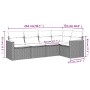 Gartenmöbel-Set, 5-teilig, mit schwarzen Polstern aus synthetischem Rattan. von , Gartensets - Ref: Foro24-3258346, Preis: 32...