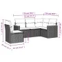 Gartensofa-Set mit 5-teiligen Kissen aus grauem synthetischem Rattan von , Gartensets - Ref: Foro24-3258378, Preis: 320,37 €,...
