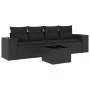 Set de muebles de jardín 5 pzas y cojines ratán sintético negro de , Conjuntos de jardín - Ref: Foro24-3254622, Precio: 353,0...