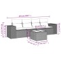 Gartenmöbel-Set, 5-teilig, mit schwarzen Polstern aus synthetischem Rattan. von , Gartensets - Ref: Foro24-3254622, Preis: 34...