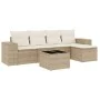 Juego de sofás jardín con cojines 6 pzas ratán sintético beige by , Garden sets - Ref: Foro24-3254835, Price: 451,35 €, Disco...