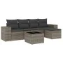 Gartenmöbel-Set, 6-teilig, mit grauen Polstern aus synthetischem Rattan. von , Gartensets - Ref: Foro24-3254837, Preis: 374,6...