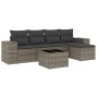 Gartenmöbel-Set, 6-teilig, mit grauen Polstern aus synthetischem Rattan. von , Gartensets - Ref: Foro24-3254837, Preis: 374,6...