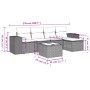 Gartenmöbel-Set, 6-teilig, mit grauen Polstern aus synthetischem Rattan. von , Gartensets - Ref: Foro24-3254837, Preis: 374,6...