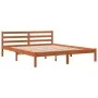 Wax brown pine solid wood bed frame 160x200 cm by , Beds and slatted bases - Ref: Foro24-844147, Price: 103,00 €, Discount: %