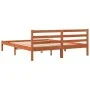 Wax brown pine solid wood bed frame 160x200 cm by , Beds and slatted bases - Ref: Foro24-844147, Price: 103,00 €, Discount: %