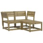 3-teiliges Gartensofa-Set aus imprägniertem Kiefernholz. von , Gartensets - Ref: Foro24-3216989, Preis: 245,30 €, Rabatt: %
