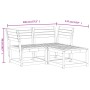 3-teiliges Gartensofa-Set aus imprägniertem Kiefernholz. von , Gartensets - Ref: Foro24-3216989, Preis: 245,30 €, Rabatt: %