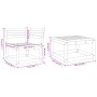 3-teiliges Gartensofa-Set aus imprägniertem Kiefernholz. von , Gartensets - Ref: Foro24-3216989, Preis: 245,30 €, Rabatt: %