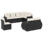 Set de sofás de jardín 8 piezas y cojines ratán sintético negro by , Modular outdoor sofas - Ref: Foro24-3221635, Price: 510,...