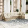 Set sofás de jardín 7 piezas y cojines ratán sintético beige by , Modular outdoor sofas - Ref: Foro24-3221677, Price: 509,82 ...