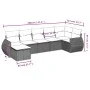 Set sofás de jardín 7 piezas y cojines ratán sintético beige by , Modular outdoor sofas - Ref: Foro24-3221677, Price: 509,82 ...