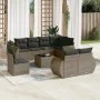 Set de muebles de jardín 9 pzas y cojines ratán sintético gris de , Sofás modulares de exterior - Ref: Foro24-3221649, Precio...