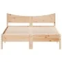 Solid pine wood bed frame 140x200 cm by , Beds and slatted bases - Ref: Foro24-844725, Price: 134,19 €, Discount: %