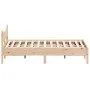 Solid pine wood bed frame 140x200 cm by , Beds and slatted bases - Ref: Foro24-844725, Price: 134,19 €, Discount: %