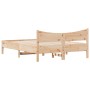 Solid pine wood bed frame 140x200 cm by , Beds and slatted bases - Ref: Foro24-844725, Price: 135,65 €, Discount: %
