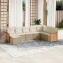 Juego de sofás de jardín con cojines beige 8 pzas ratán PE by , Garden sets - Ref: Foro24-3260329, Price: 560,59 €, Discount: %