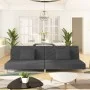 Sofá cama de 2 plazas con dos almohadas tela gris oscuro by , Sofas - Ref: Foro24-375888, Price: 253,40 €, Discount: %