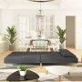 Sofá cama de 2 plazas con dos almohadas tela gris oscuro by , Sofas - Ref: Foro24-375888, Price: 253,40 €, Discount: %