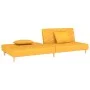 Sofá cama de 2 plazas con dos almohadas tela color amarillo by , Sofas - Ref: Foro24-375895, Price: 236,31 €, Discount: %