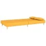 Sofá cama de 2 plazas con dos almohadas tela color amarillo by , Sofas - Ref: Foro24-375895, Price: 236,31 €, Discount: %