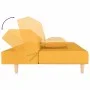 Sofá cama de 2 plazas con dos almohadas tela color amarillo by , Sofas - Ref: Foro24-375895, Price: 236,31 €, Discount: %