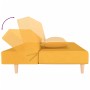 Sofá cama de 2 plazas con dos almohadas tela color amarillo by , Sofas - Ref: Foro24-375895, Price: 240,50 €, Discount: %