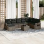 Gartenmöbel-Set 9-teilig mit grauen Polstern aus synthetischem Rattan von , Gartensets - Ref: Foro24-3252907, Preis: 567,80 €...