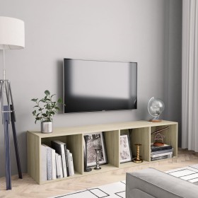 Estantería/mueble de TV roble Sonoma 143x30x36 cm de vidaXL, Estantes y estanterías - Ref: Foro24-800264, Precio: 52,41 €, De...