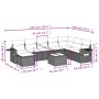 Gartenmöbel-Set 9-teilig mit grauen Polstern aus synthetischem Rattan von , Gartensets - Ref: Foro24-3252907, Preis: 567,80 €...