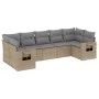 Set sofás de jardín 7 piezas y cojines ratán sintético beige de , Conjuntos de jardín - Ref: Foro24-3252926, Precio: 484,91 €...