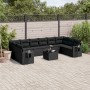 Set de sofás de jardín 11 pzas y cojines ratán sintético negro by , Garden sets - Ref: Foro24-3253012, Price: 694,50 €, Disco...