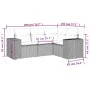 Gartensitzgruppe 4-teilig mit schwarzen Polstern aus synthetischem Rattan von , Gartensets - Ref: Foro24-3254842, Preis: 320,...